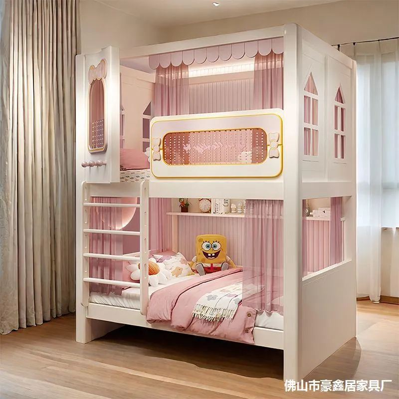 Solid  High and Low Two Layer  - Bunk Bed With Stairs And Slide ulasan dan harga
