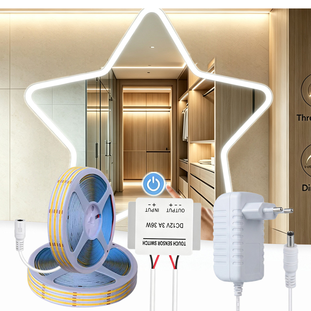 Dimmable Touch Control Bathroo - Dressing Table Vanity With Lighted Mirror ulasan dan harga